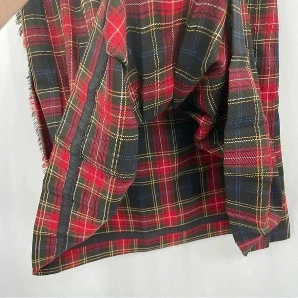 Jones New York Women’s Plaid Wool Skirt 8 Black Red Wrap Unlined - Picture 5 of 11